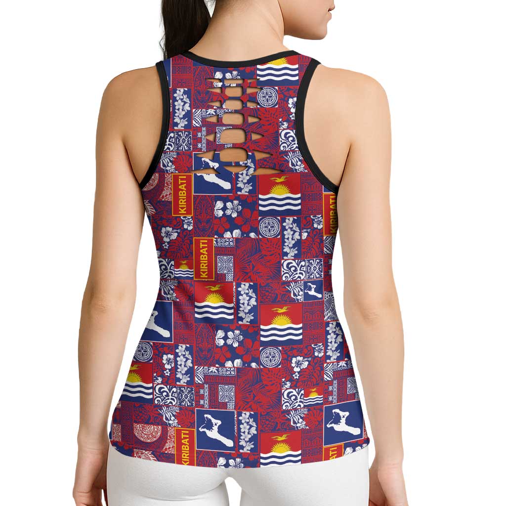 Kiribati Tekeraoi n te Kiritimati Hollow Tank Top Pacific Patchwork Xmas Vibes LT9 - Polynesian Pride