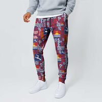 Kiribati Tekeraoi n te Kiritimati Jogger Pants Pacific Patchwork Xmas Vibes LT9 - Polynesian Pride