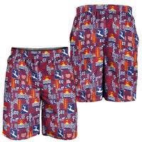 Kiribati Tekeraoi n te Kiritimati Shorts for Men Pacific Patchwork Xmas Vibes LT9 - Polynesian Pride