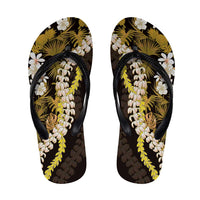 Kula Aloha Hawaii Lei Flip Flops Tropical Flowers Elegant Vibe - Polynesian Pride