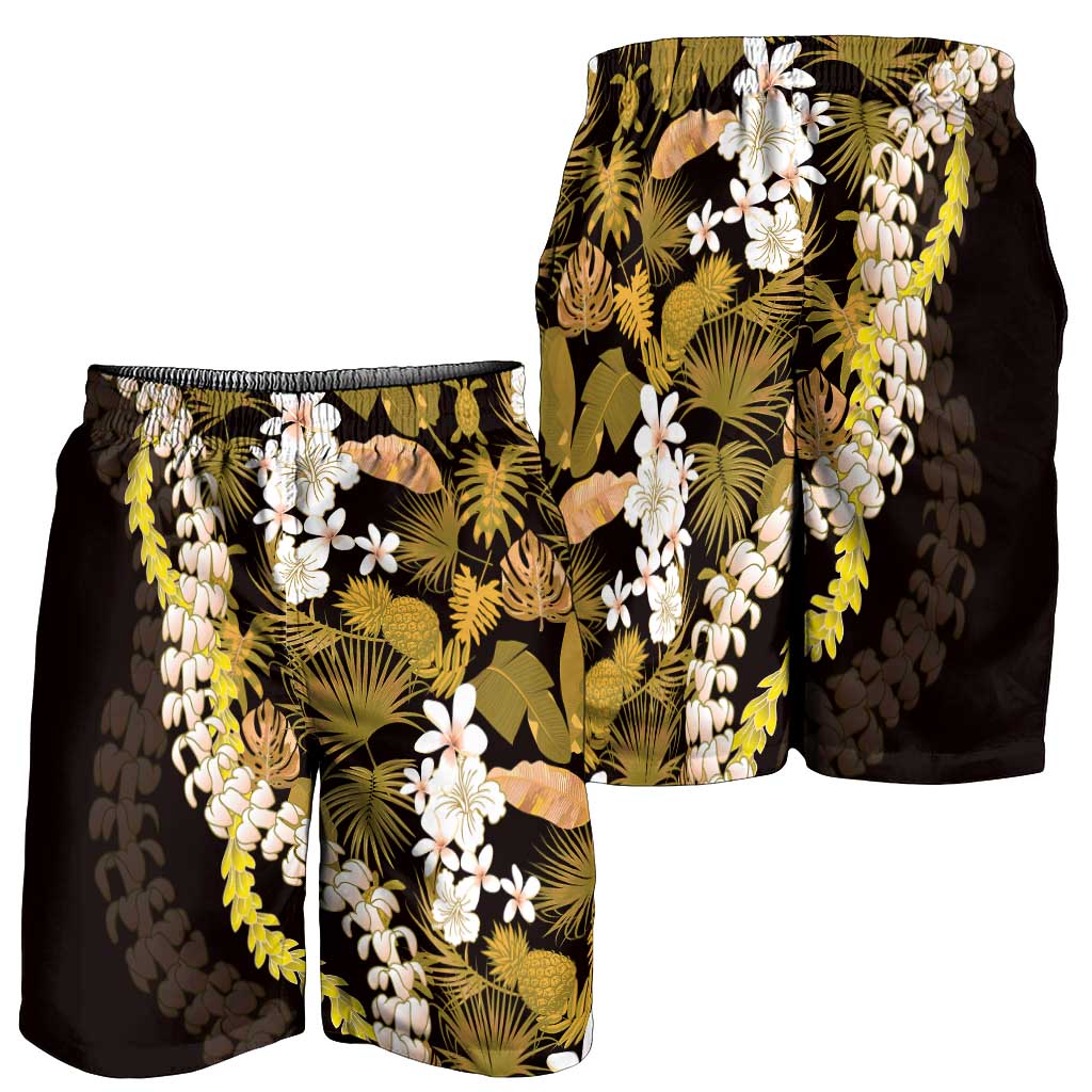 Kula Aloha Hawaii Lei Shorts for Men Tropical Flowers Elegant Vibe LT14 - Polynesian Pride