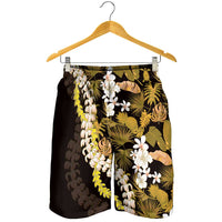 Kula Aloha Hawaii Lei Shorts for Men Tropical Flowers Elegant Vibe LT14 - Polynesian Pride