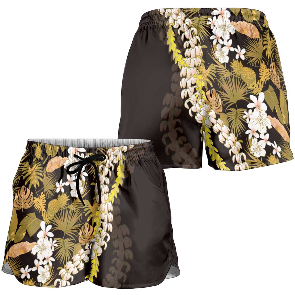Kula Aloha Hawaii Lei Shorts for Women Tropical Flowers Elegant Vibe LT14 - Polynesian Pride