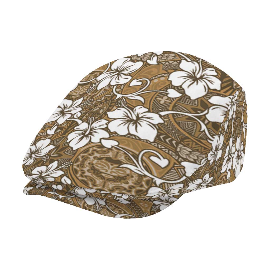 Kuvui Bula Fiji Jeff Hat Fijian Tapa Seamless Hibiscus - Polynesian Pride