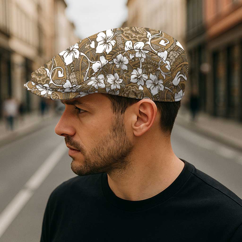 Kuvui Bula Fiji Jeff Hat Fijian Tapa Seamless Hibiscus - Polynesian Pride