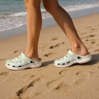 Leaf Green Hawaii Anthurium Plumeria Lei Clogs Shoes LT9 - Polynesian Pride