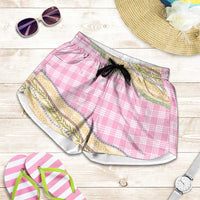Light Pink Palaka Hawaii Leis Elegant Vibes Shorts for Women LT14 Light Pink - Polynesian Pride