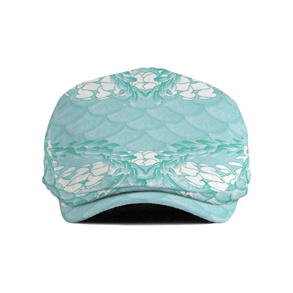 Light Turquoise Mermaid Puakenikeni Maile Lei Jeff Hat LT01 Turquoise - Polynesian Pride