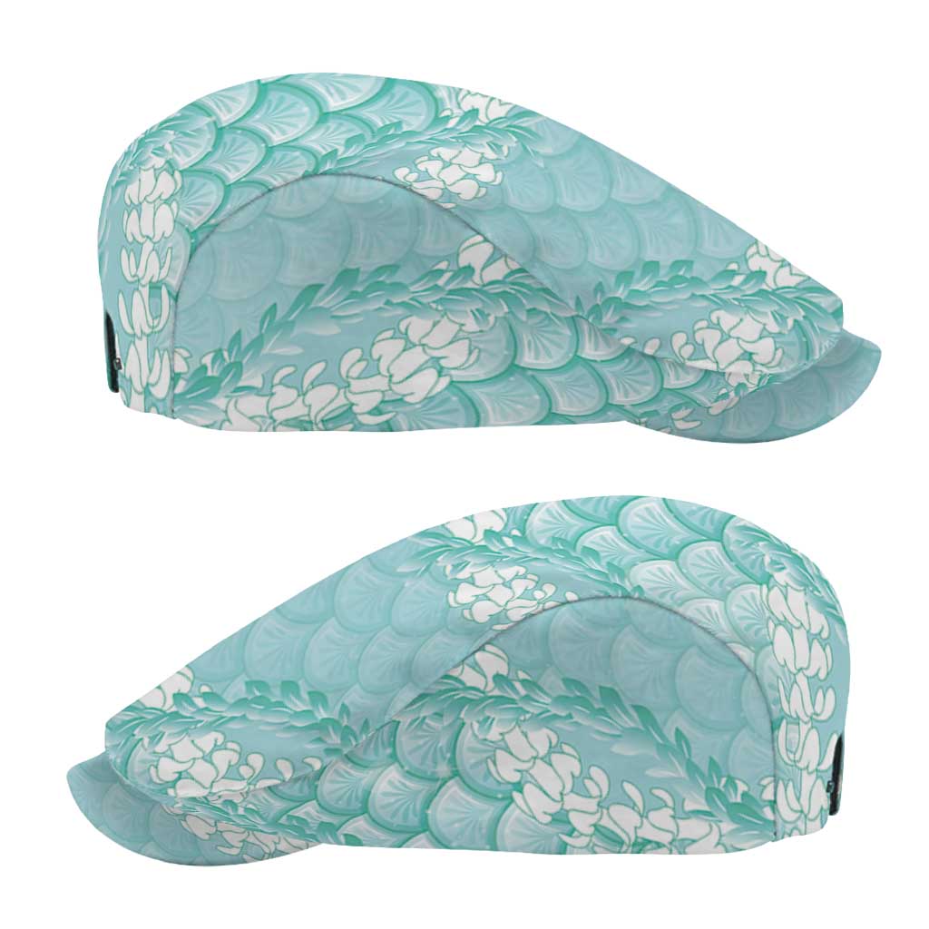 Light Turquoise Mermaid Puakenikeni Maile Lei Jeff Hat LT01 - Polynesian Pride