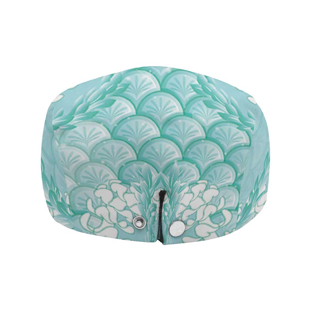 Light Turquoise Mermaid Puakenikeni Maile Lei Jeff Hat LT01 - Polynesian Pride