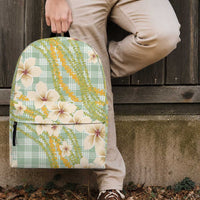 Liko Kukui Hawai'i Palaka Plumeria Backpack Puakenikeni and Maile Lei