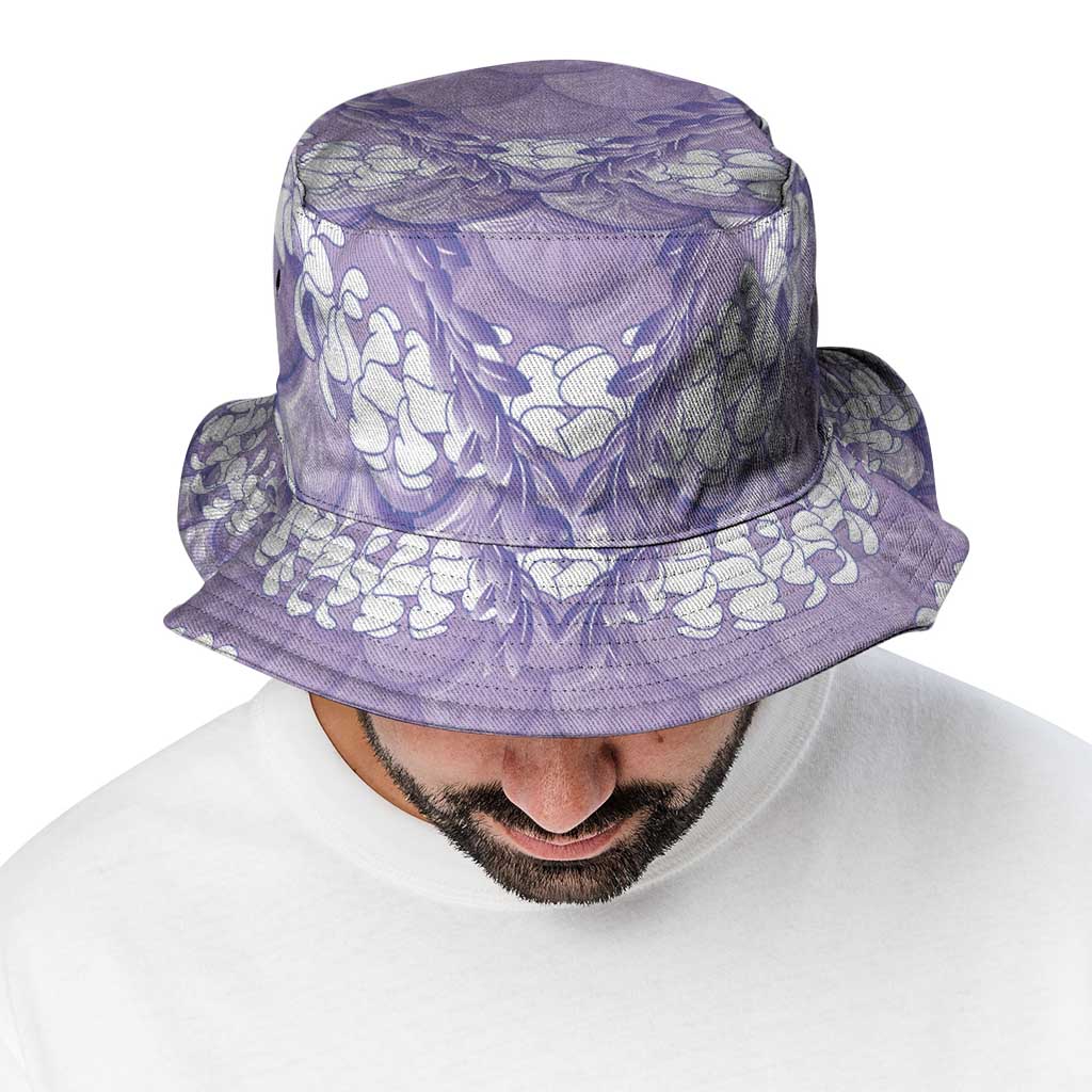 Lilac Mermaid Puakenikeni Maile Lei Bucket Hat LT01 - Polynesian Pride