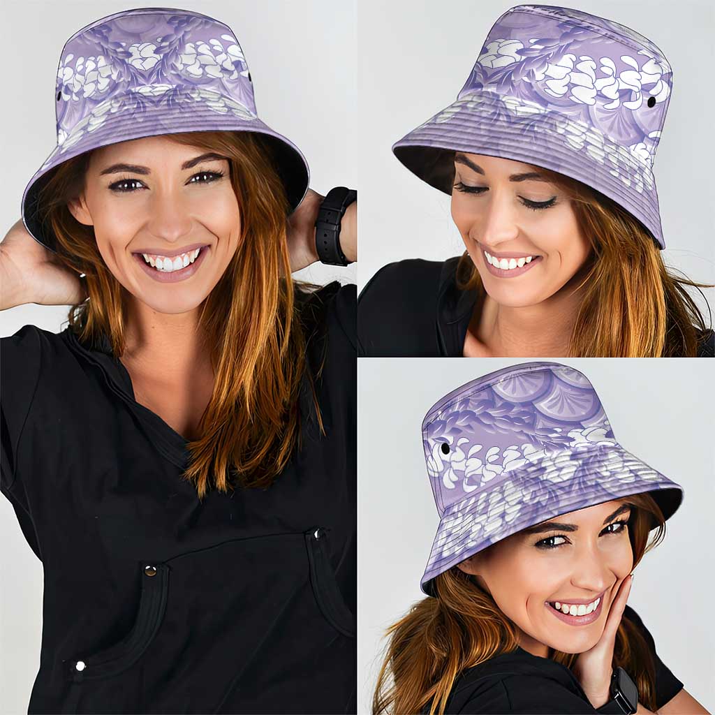 Lilac Mermaid Puakenikeni Maile Lei Bucket Hat LT01 - Polynesian Pride