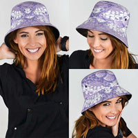 Lilac Mermaid Puakenikeni Maile Lei Bucket Hat LT01 - Polynesian Pride