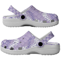 Lilac Mermaid Puakenikeni Maile Lei Clogs Shoes LT01 - Polynesian Pride