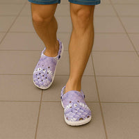 Lilac Mermaid Puakenikeni Maile Lei Clogs Shoes LT01 - Polynesian Pride