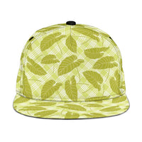 Lime Green Hawaii Kalo Palaka Motifs Snapback Cap Hawaiian Taro Leaves Elegant Vibes LT14 One Size Lime Green - Polynesian Pride