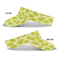 Lime Green Hawaii Kalo Palaka Motifs Sun Visor Cap Hawaiian Taro Leaves Elegant Vibes LT14 - Polynesian Pride