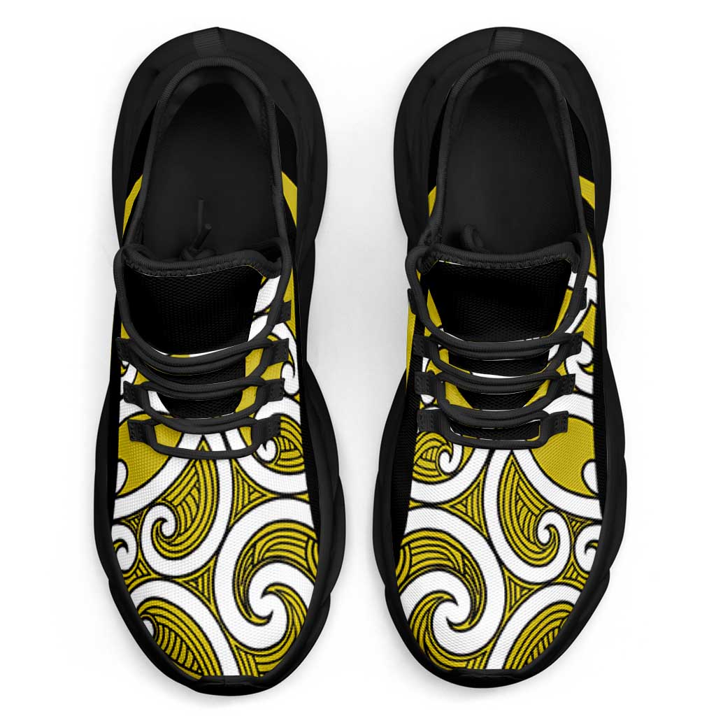 Lime Green Maori Koru New Zealand Clunky Sneakers LT14 - Polynesian Pride