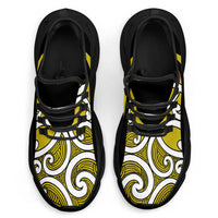 Lime Green Maori Koru New Zealand Clunky Sneakers LT14 - Polynesian Pride