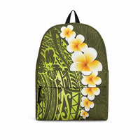Lime Green Tropical Plumeria With Galaxy Polynesian Art Backpack LT14 Lime Green - Polynesian Pride