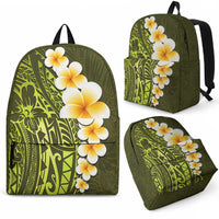 Lime Green Tropical Plumeria With Galaxy Polynesian Art Backpack LT14 - Polynesian Pride