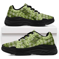Lime Palaka Hawaii Cowboy Chunky Sneakers Puakenikeni Lei Paniolo Papale Seamless Vibes - Polynesian Pride
