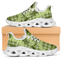 Lime Palaka Hawaii Cowboy Clunky Sneakers Puakenikeni Lei Paniolo Papale Seamless Vibes - Polynesian Pride