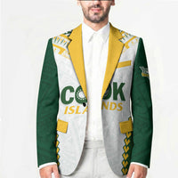 Custom Rugby League Cook Islands Blazer Tribal Pattern White Version LT01 - Polynesian Pride