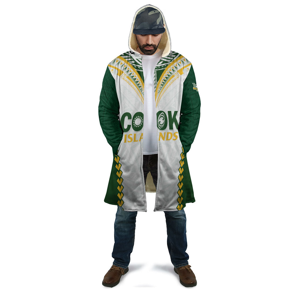 Custom Rugby League Cook Islands Cloak Tribal Pattern White Version LT01 - Polynesian Pride