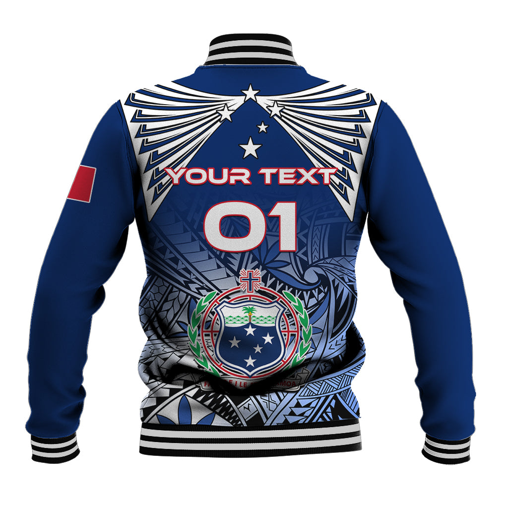 Custom Samoa Rugby Baseball Jacket Toa Samoa Myriad Patterns LT01 - Polynesian Pride