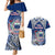 Custom Samoa Rugby Couples Matching Mermaid Dress and Hawaiian Shirt Toa Samoa Myriad Patterns LT01 Blue - Polynesian Pride