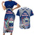 Custom Samoa Rugby Couples Matching Short Sleeve Bodycon Dress and Hawaiian Shirt Toa Samoa Myriad Patterns LT01 Blue - Polynesian Pride