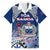 Custom Samoa Rugby Family Matching Long Sleeve Bodycon Dress and Hawaiian Shirt Toa Samoa Myriad Patterns LT01 Dad's Shirt - Short Sleeve Blue - Polynesian Pride