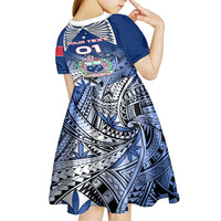 Custom Samoa Rugby Kid Short Sleeve Dress Toa Samoa Myriad Patterns LT01 - Polynesian Pride
