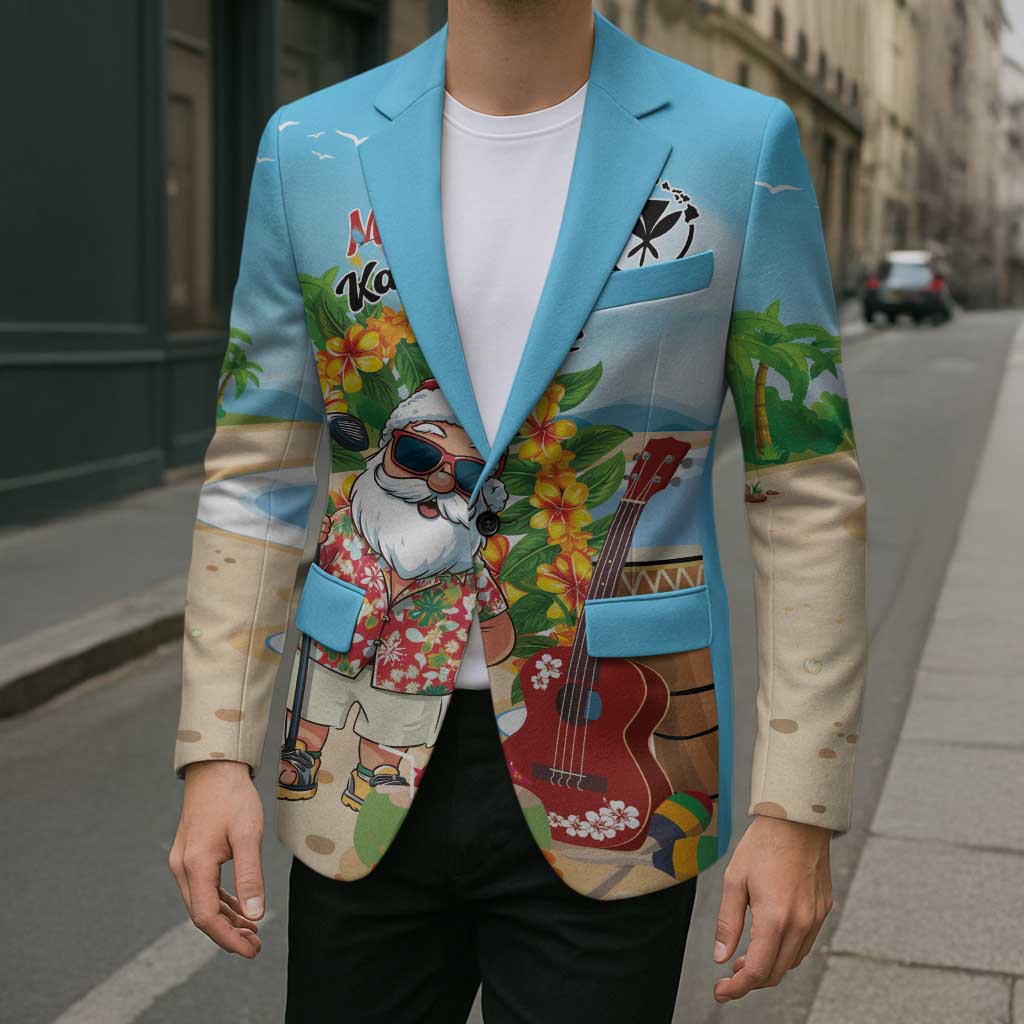 Personalized Hawaii Golf Christmas Blazer Mele Kalikimaka Funny Golfer Santa - Polynesian Pride