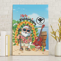 Hawaii Golf Christmas Canvas Wall Art Mele Kalikimaka Funny Golfer Santa - Polynesian Pride