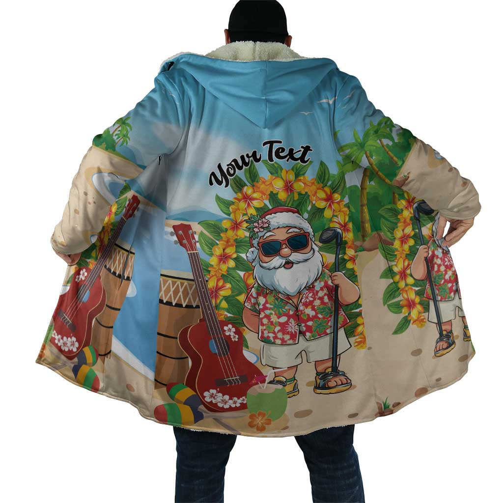 Personalized Hawaii Golf Christmas Cloak Mele Kalikimaka Funny Golfer Santa - Polynesian Pride