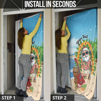 Personalized Hawaii Golf Christmas Door Cover Mele Kalikimaka Funny Golfer Santa - Polynesian Pride