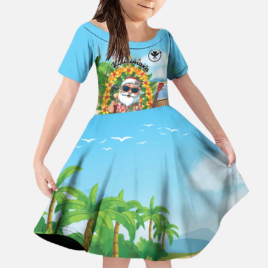 Personalized Hawaii Golf Christmas Family Matching Tank Maxi Dress and Hawaiian Shirt Mele Kalikimaka Funny Golfer Santa - Polynesian Pride