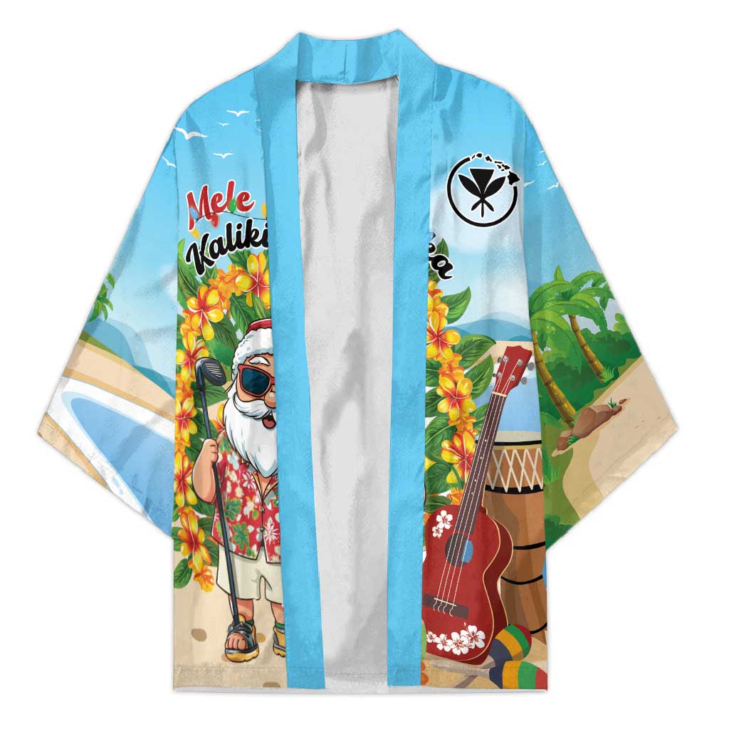 Personalized Hawaii Golf Christmas Kimono Mele Kalikimaka Funny Golfer Santa - Polynesian Pride