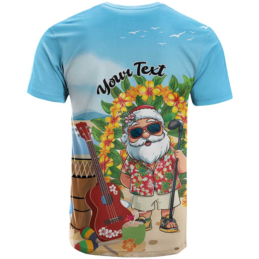 Personalized Hawaii Golf Christmas T Shirt Mele Kalikimaka Funny Golfer Santa - Polynesian Pride