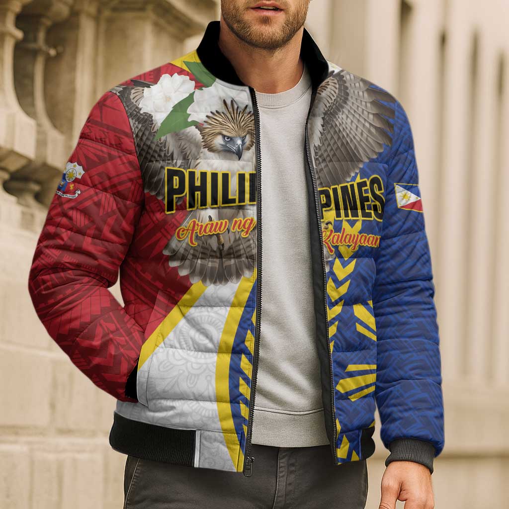 Personalized Philippines Bomber Puffer Jacket Filipino Araw ng Kalayaan LT01 - Polynesian Pride