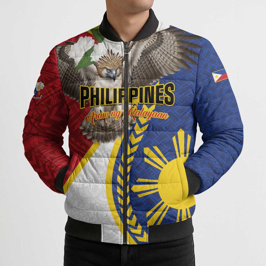 Personalized Philippines Bomber Puffer Jacket Filipino Araw ng Kalayaan LT01 - Polynesian Pride