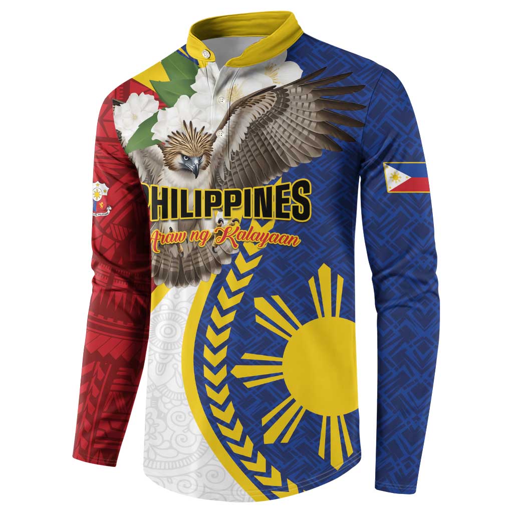 Personalized Philippines Button Sweatshirt Filipino Araw ng Kalayaan