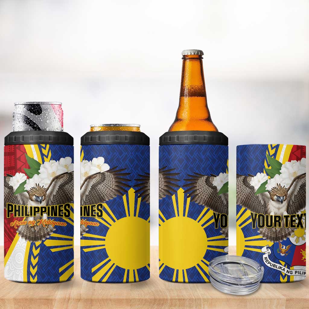 Personalized Philippines 4 in 1 Can Cooler Tumbler Filipino Araw ng Kalayaan LT01 - Polynesian Pride