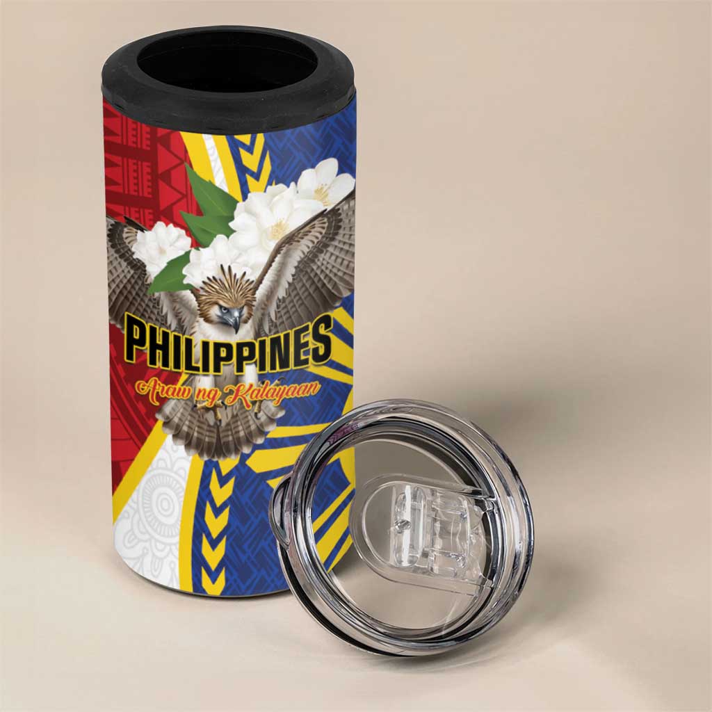Personalized Philippines 4 in 1 Can Cooler Tumbler Filipino Araw ng Kalayaan LT01 - Polynesian Pride