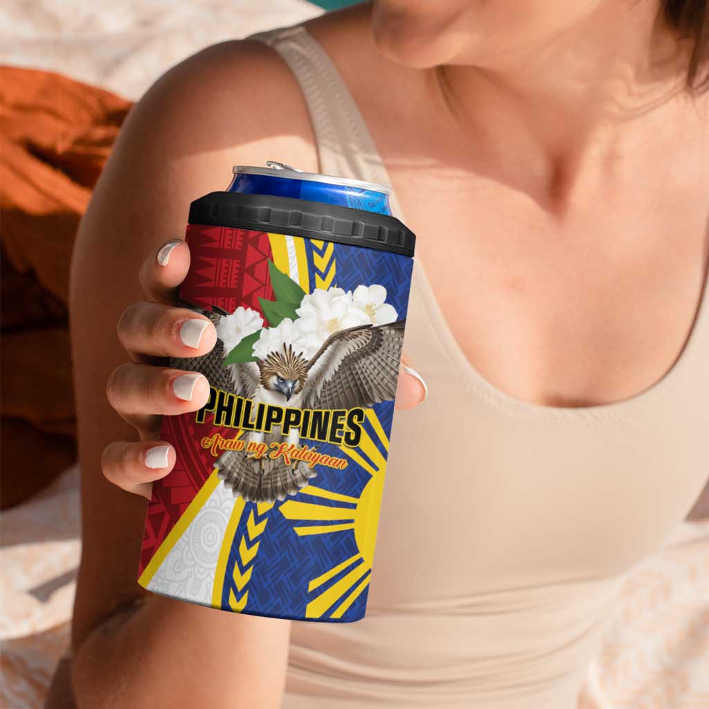 Personalized Philippines 4 in 1 Can Cooler Tumbler Filipino Araw ng Kalayaan LT01 - Polynesian Pride