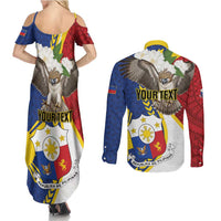 Personalized Philippines Couples Matching Summer Maxi Dress and Long Sleeve Button Shirt Filipino Araw ng Kalayaan