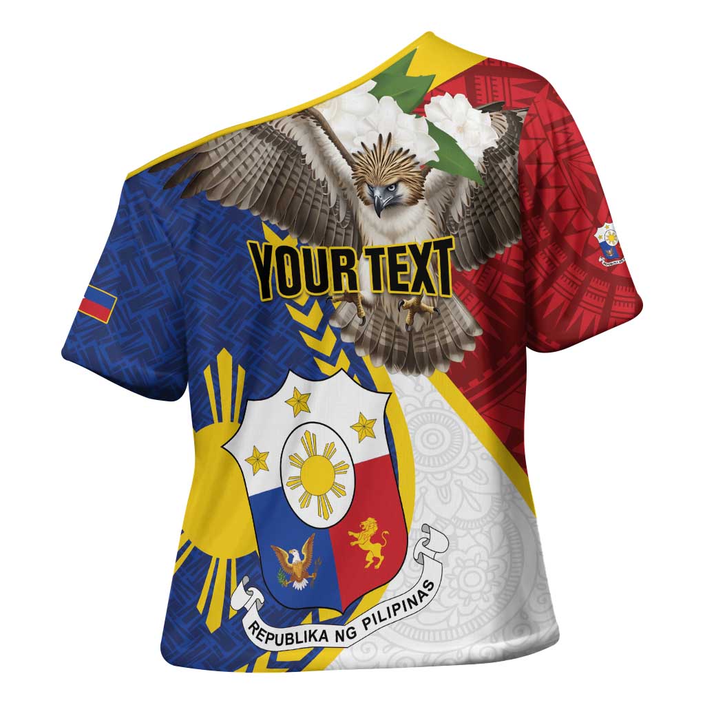 Personalized Philippines Cross Shoulder Shirt Filipino Araw ng Kalayaan